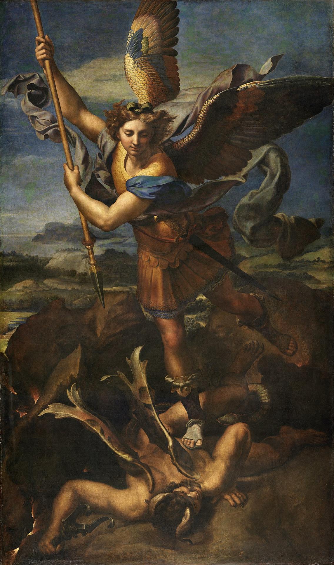1278px le grand saint michel by raffaello sanzio from c2rmf retouched