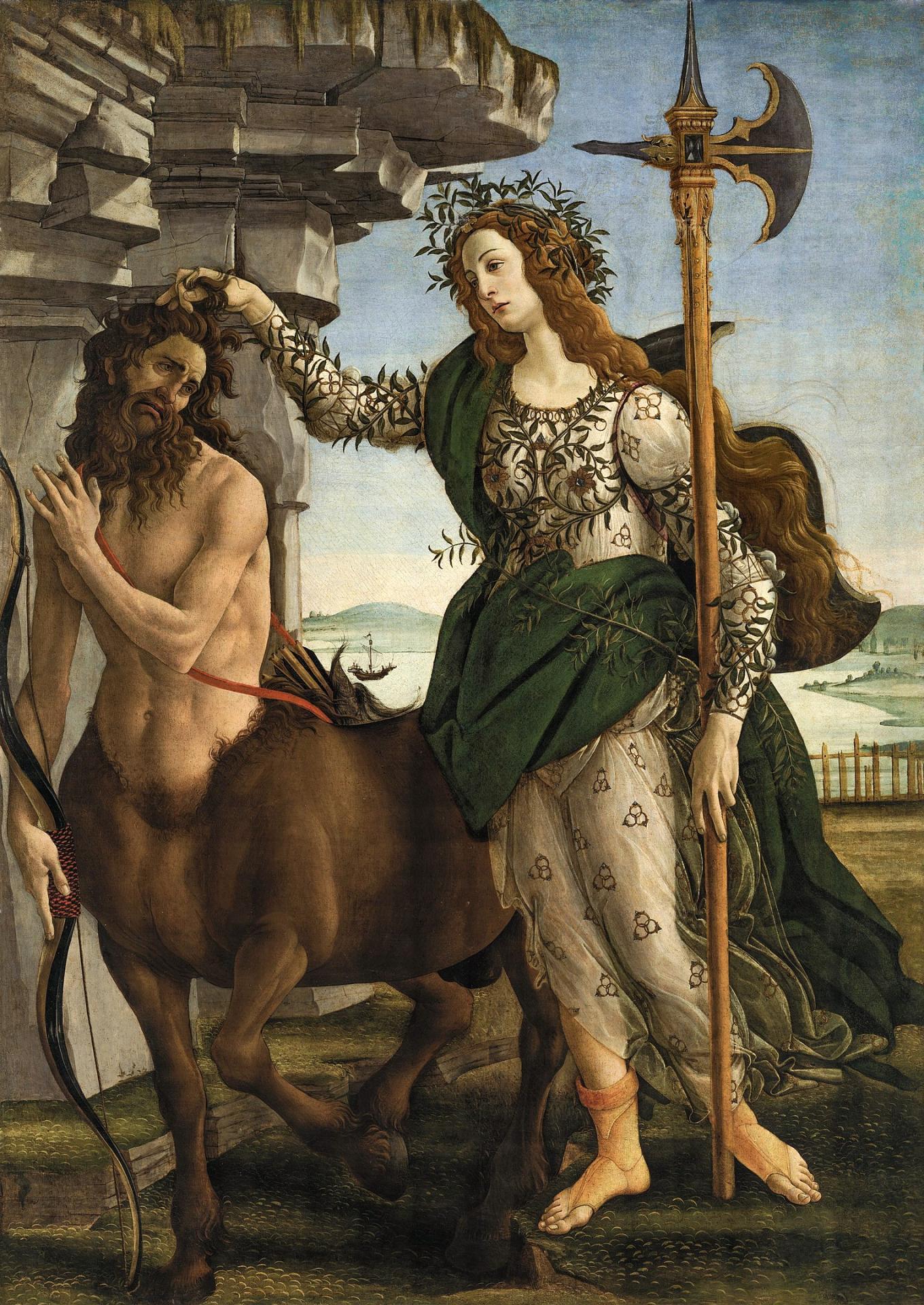 1530px pallade col centauro sandro botticelli 1482
