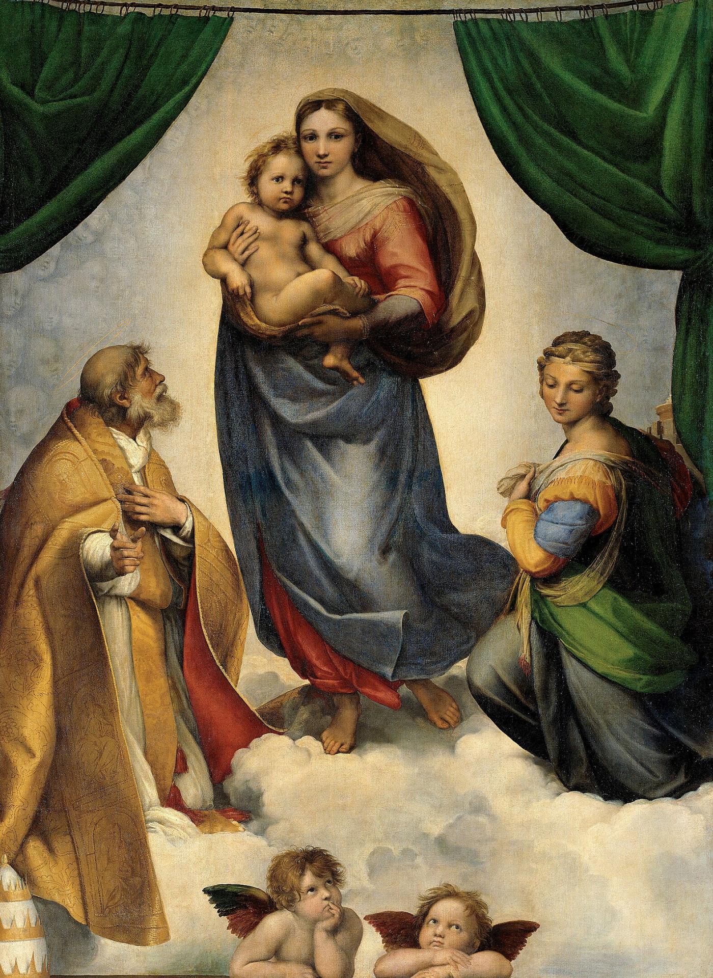 1576px rafael madonna sixtina gemaldegalerie alter meister dresden 1513 14 oleo sobre lienzo 265 x 196 cm