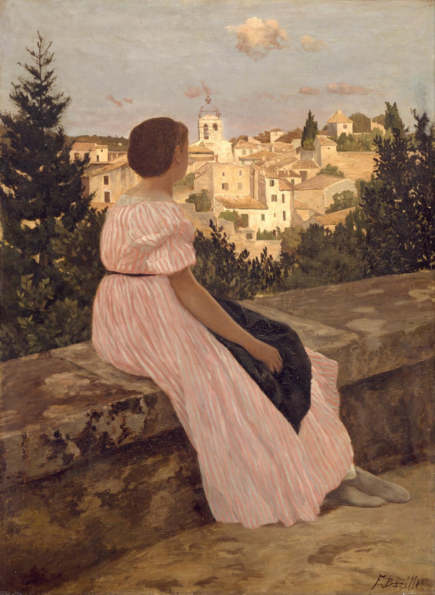 1578px frederic bazille the pink dress google art project