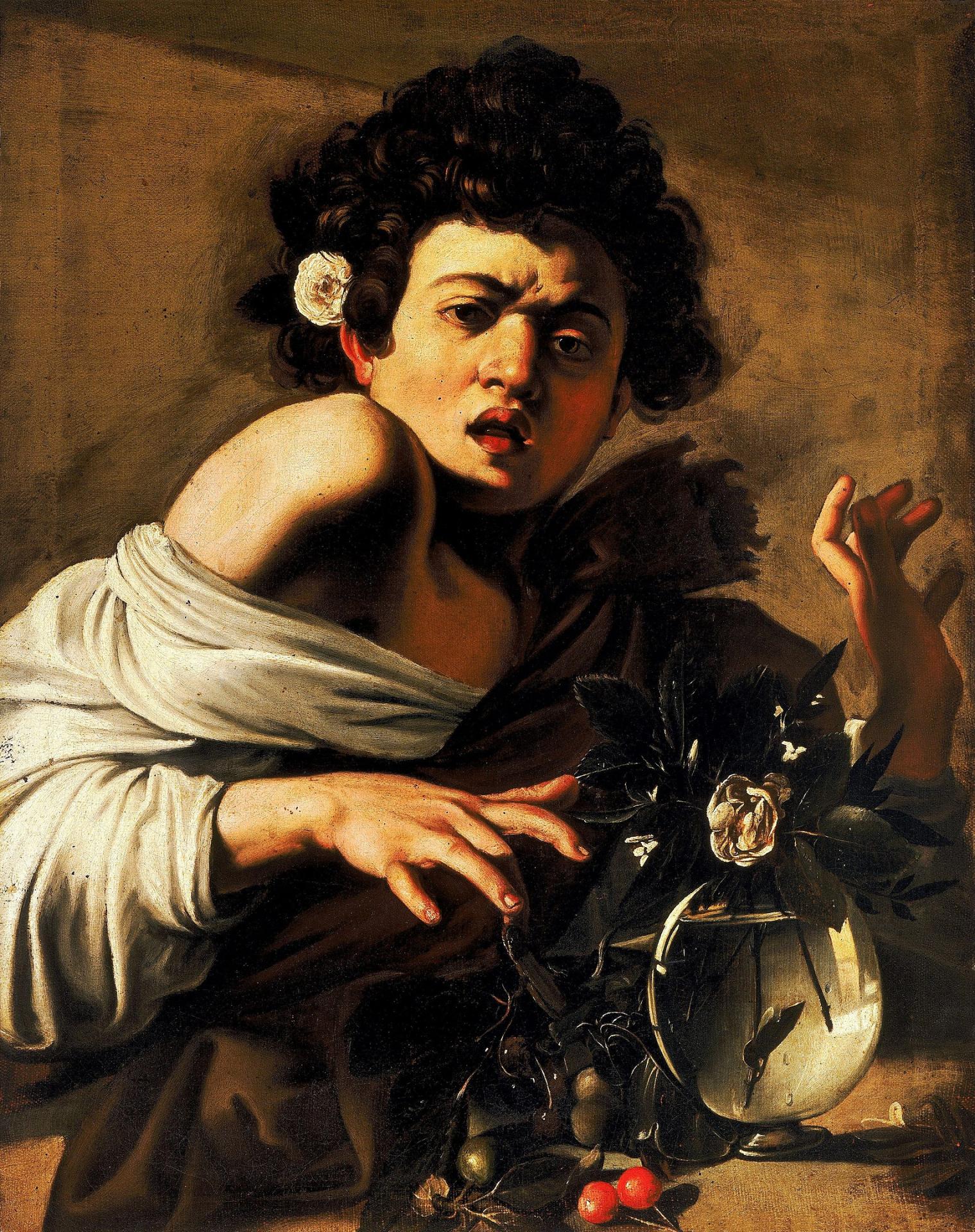 1709px boy bitten by a lizard caravaggio longhi
