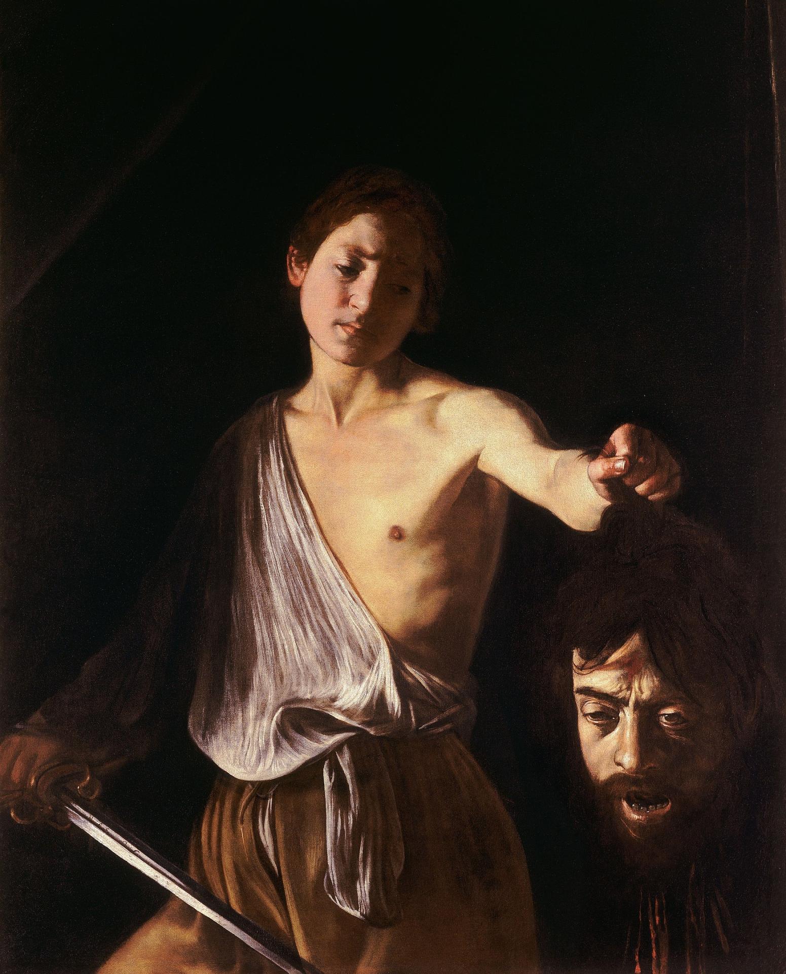 1745px david with the head of goliath caravaggio 1610