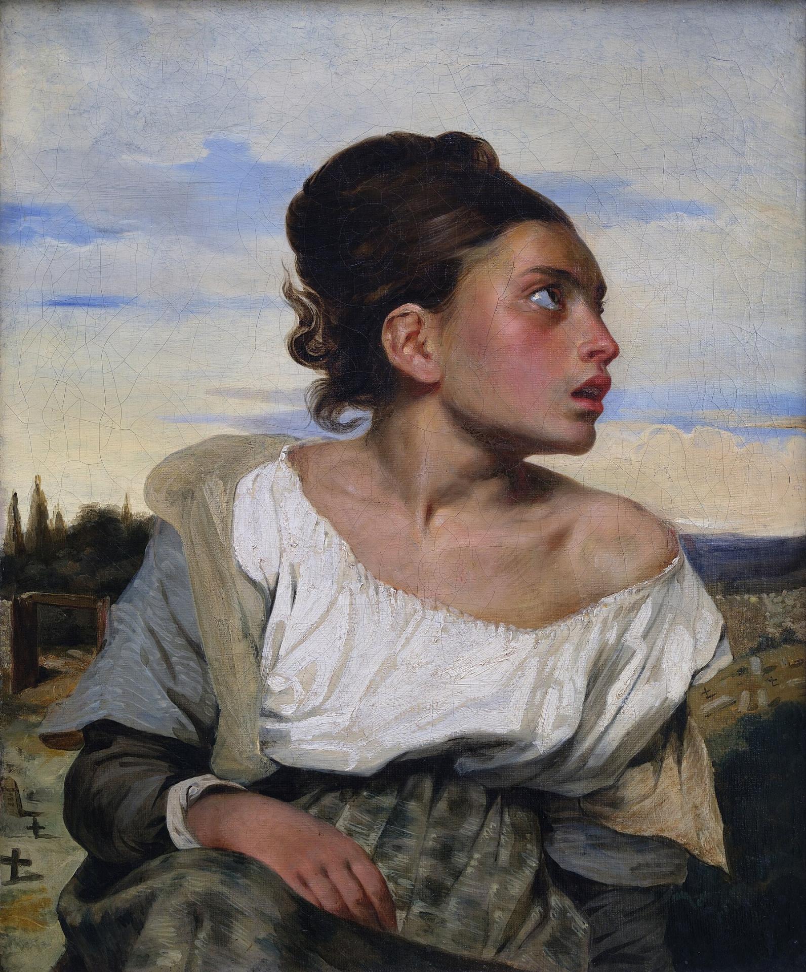 1791px jeune orpheline au cimetiere eugene delacroix muse du louvre peintures rf 1652 photo 2
