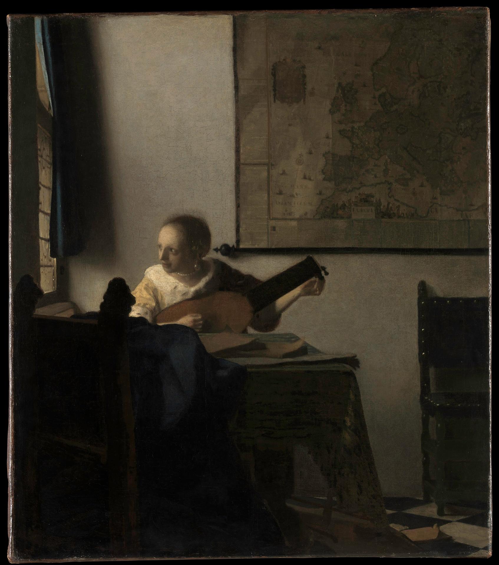 1907px vermeer woman with a lute near a window