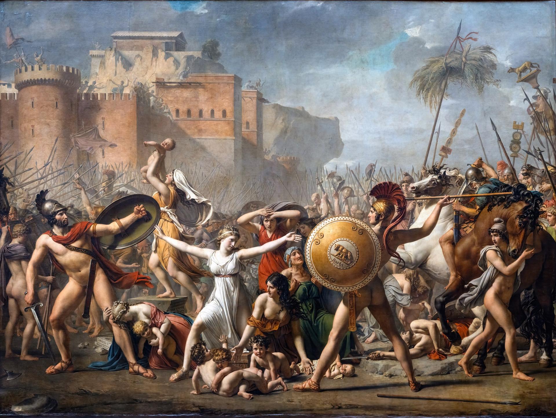 2873px the intervention of the sabine women david louvre inv 3691