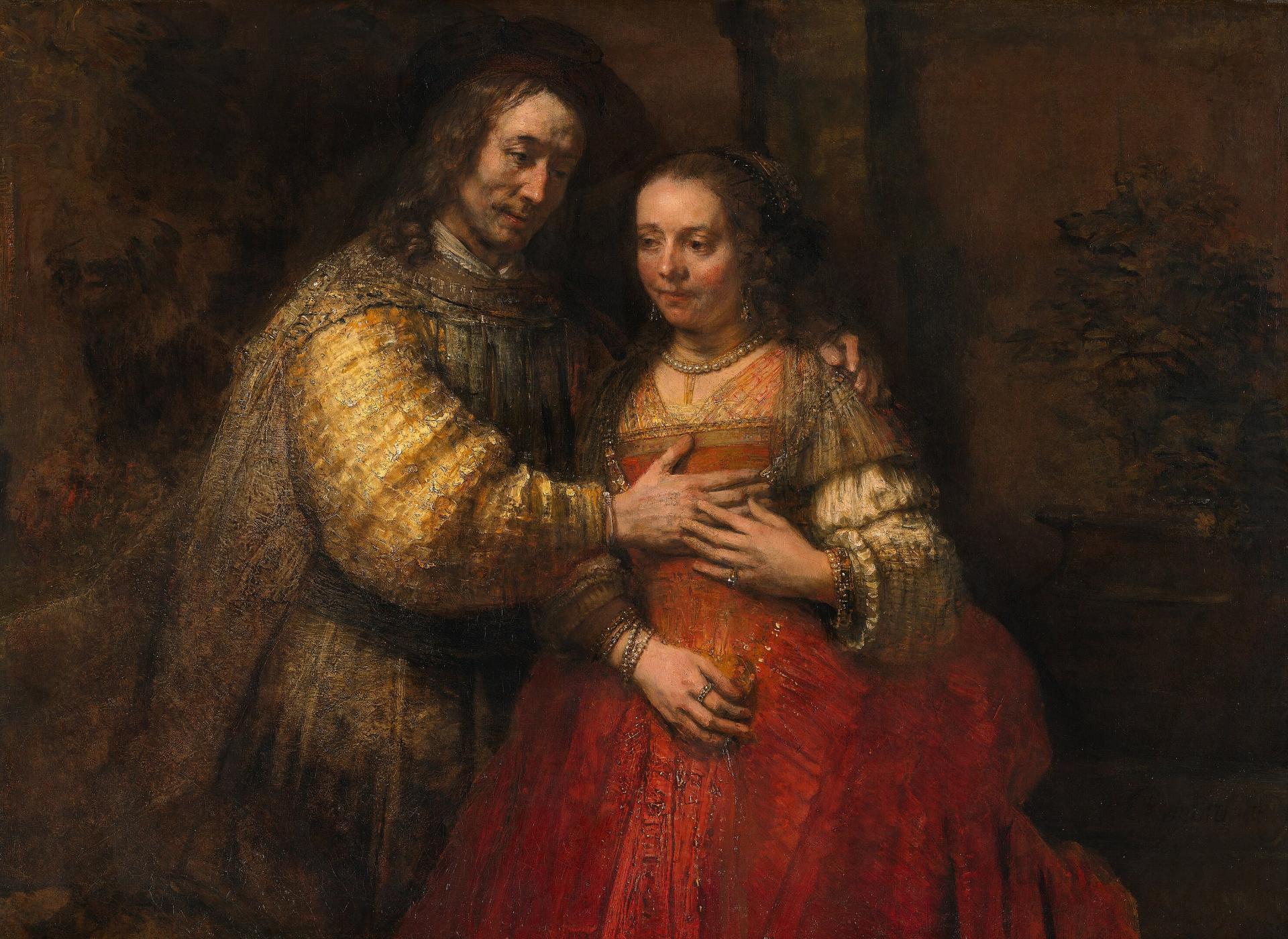 2962px rembrandt harmensz van rijn portret van een paar als oudtestamentische figuren genaamd het joodse bruidje google art project