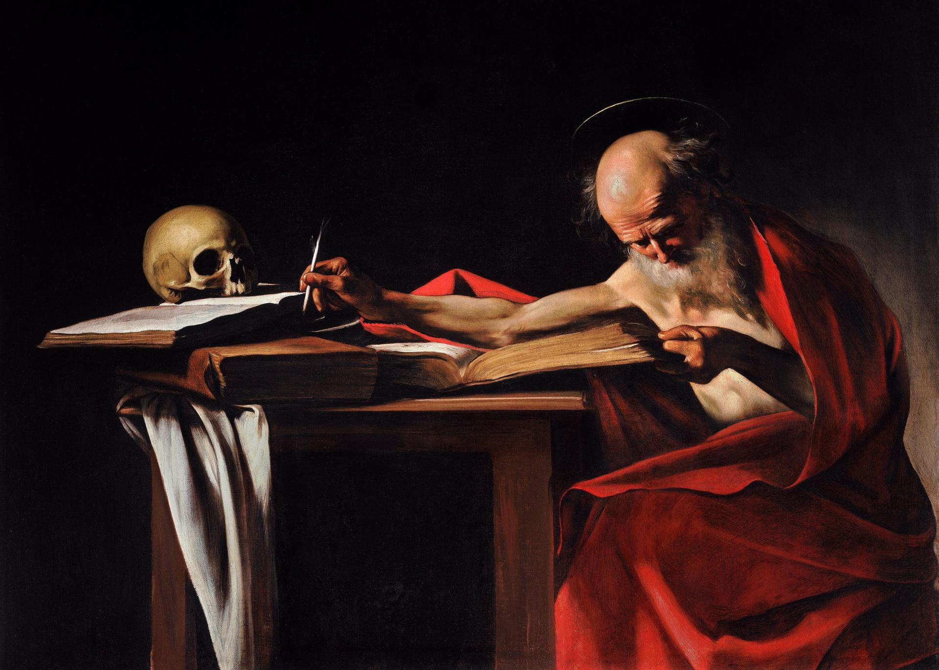 3028px saint jerome writing caravaggio 1605 6