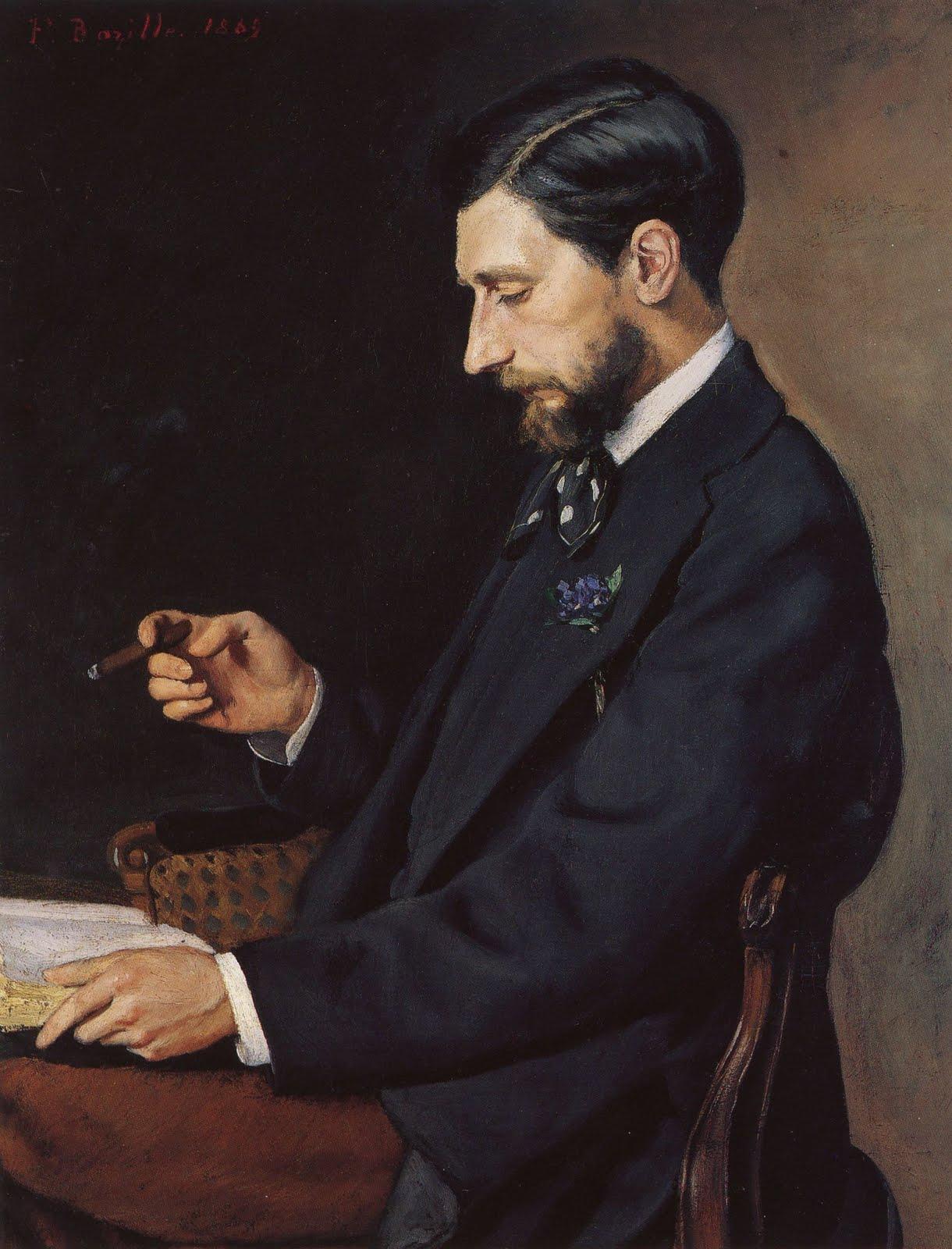 Bazille frederic portrait of edmond maitre