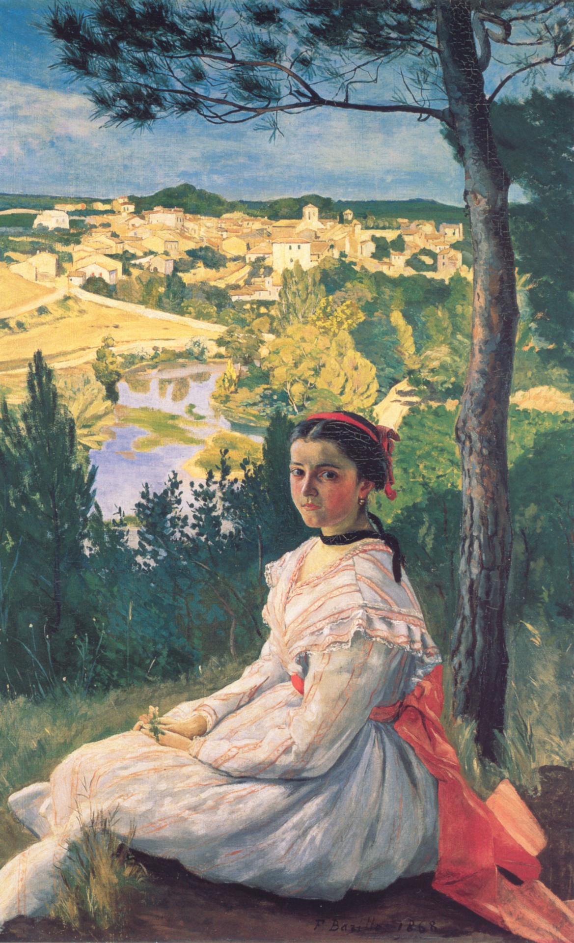 Bazille frederic view of the village 1868