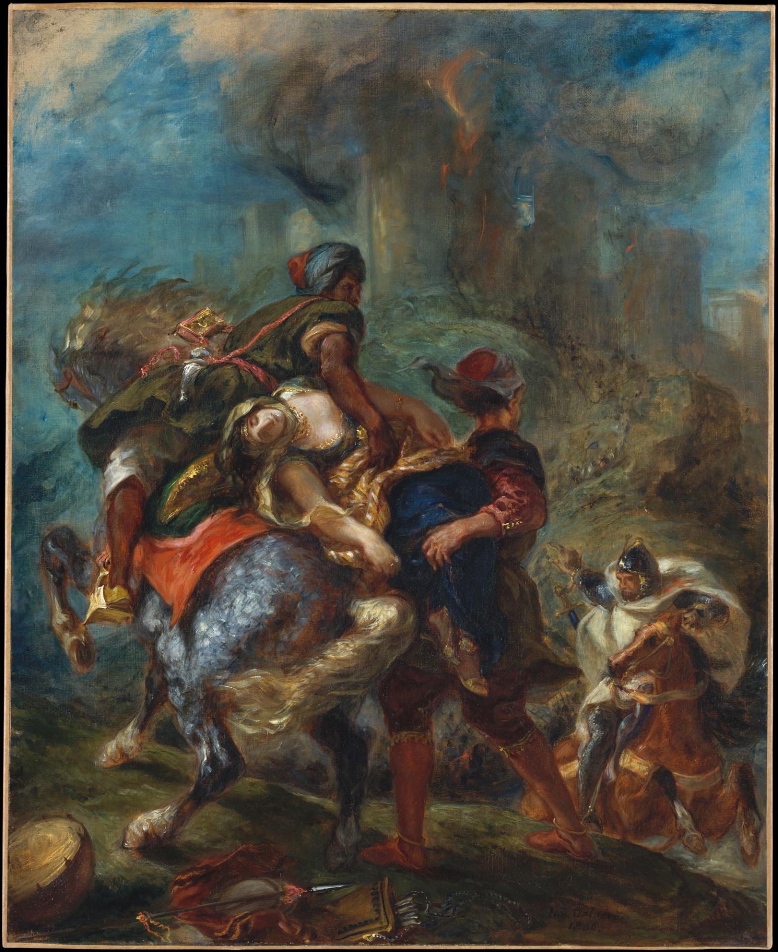 Delacroix eugene the abduction of rebecca 1846