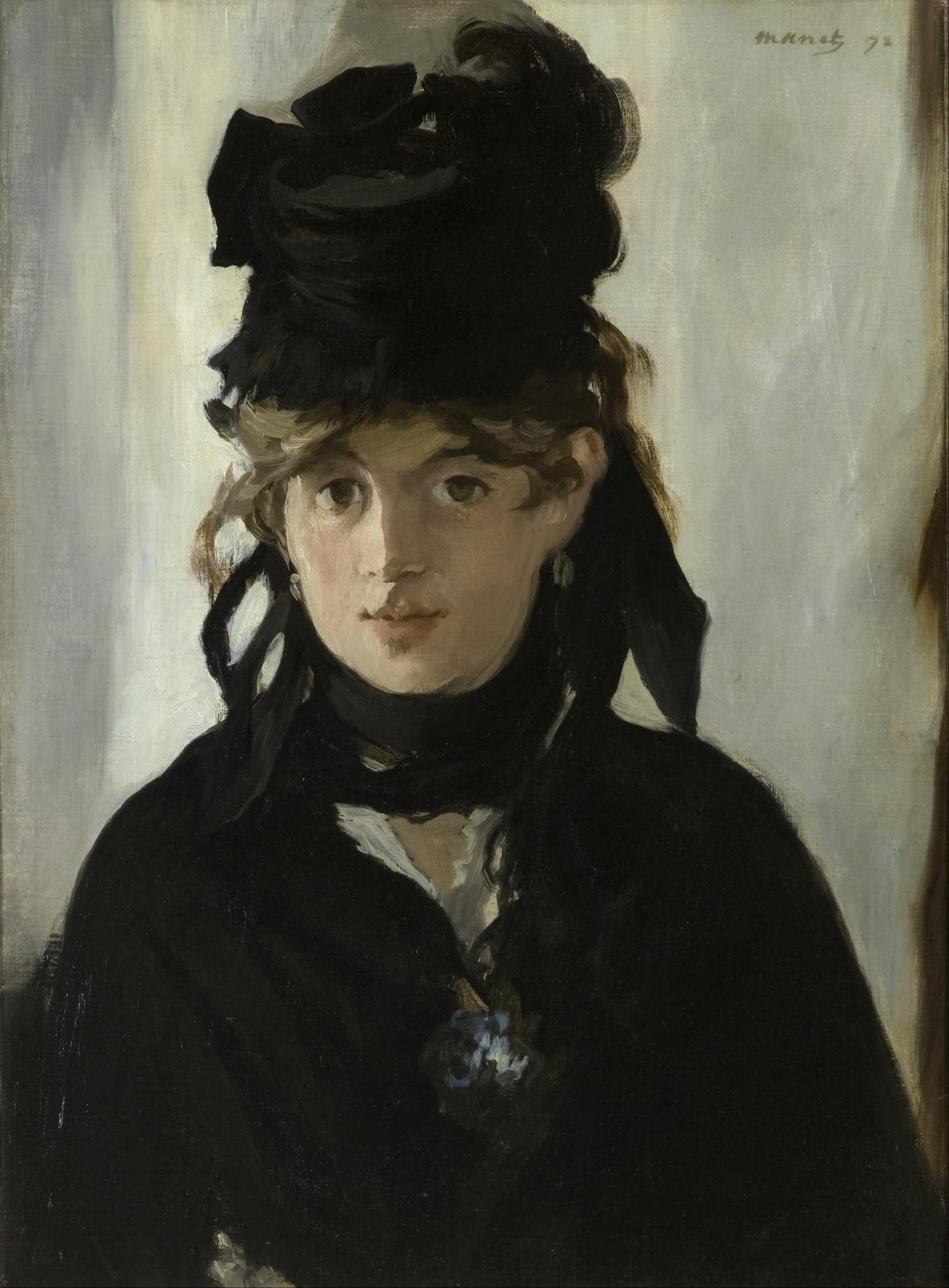 Edouard manet berthe morisot with a bouquet of violets google art project