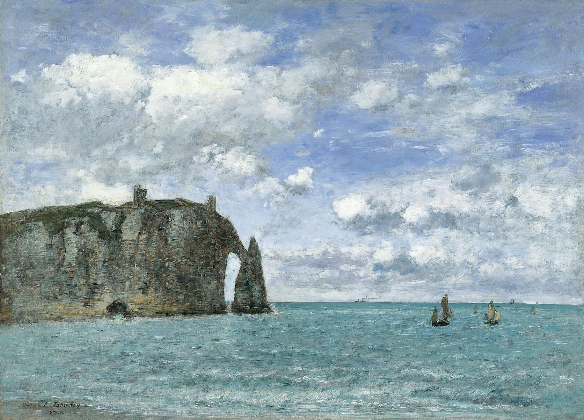 Eugene boudin etretat la falaise d aval