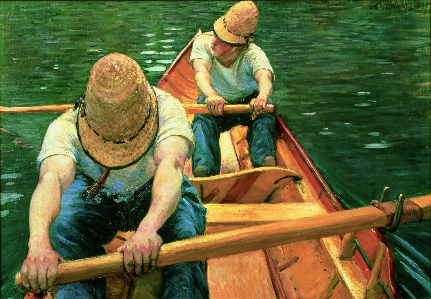 G caillebotte canotiers ramant sur l yerres