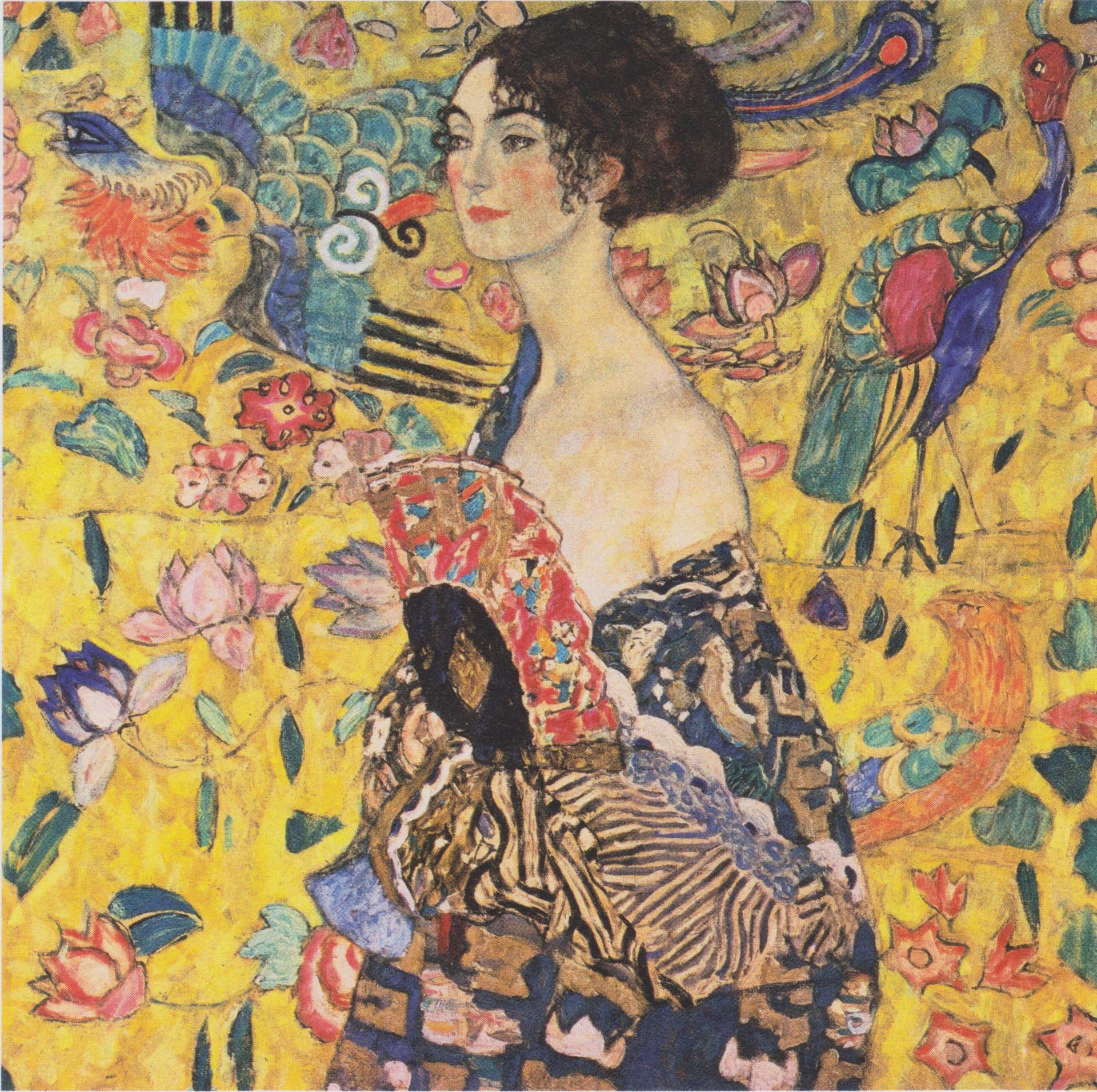 Gustav klimt dame mit facher