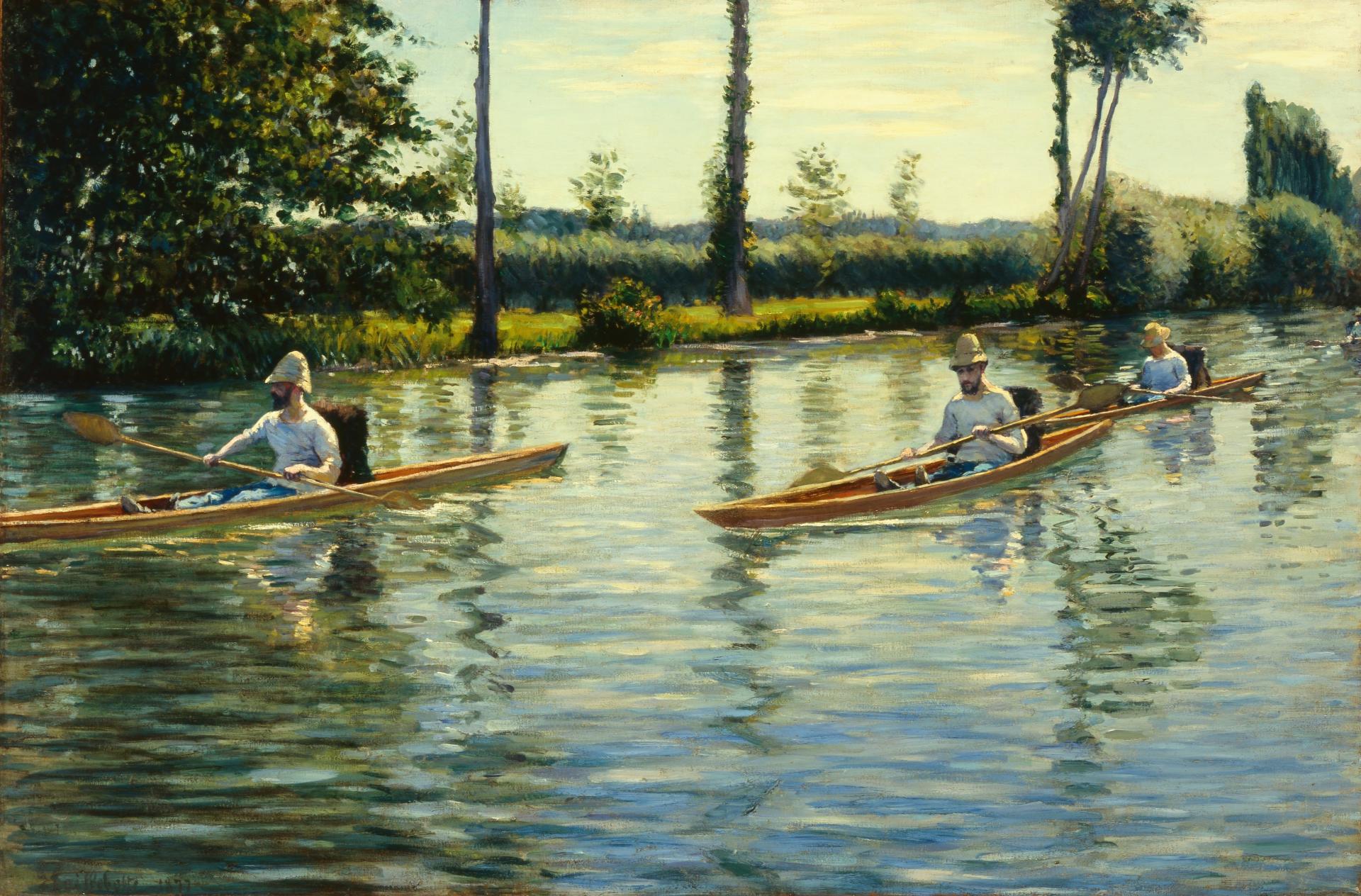 Gustave caillebotte boating on the yerres