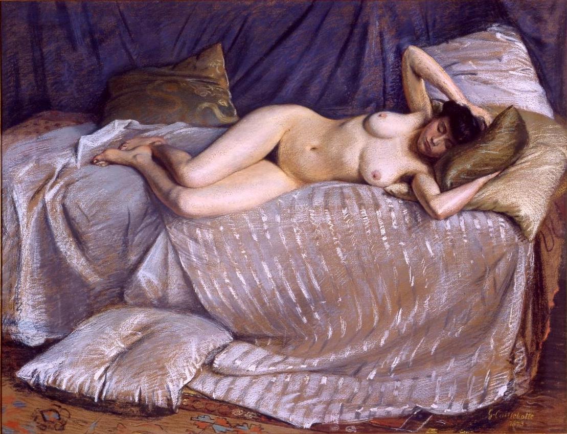 Gustave caillebotte femme nue etendue sur un divan 1873