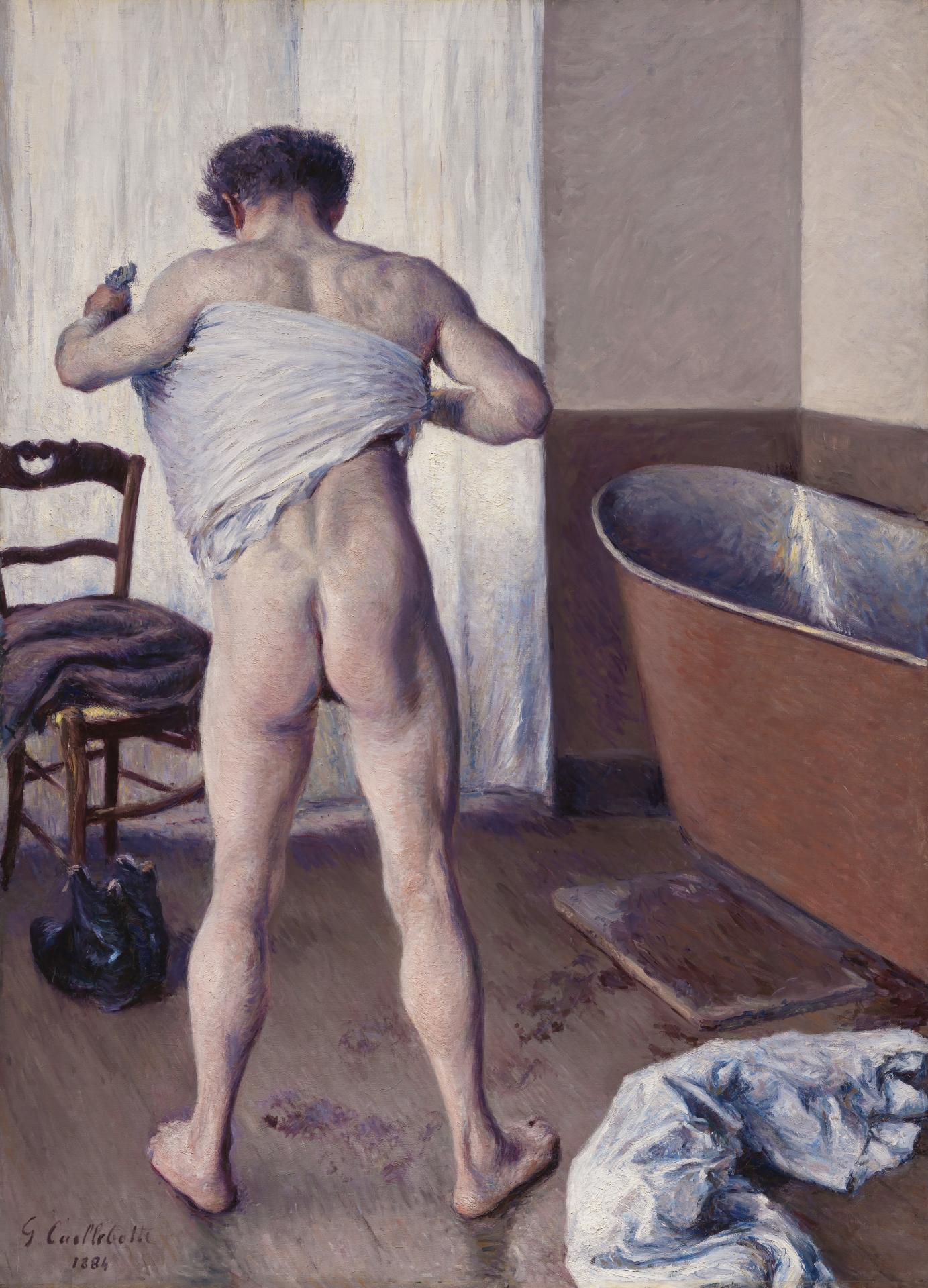Gustave caillebotte man at his bath