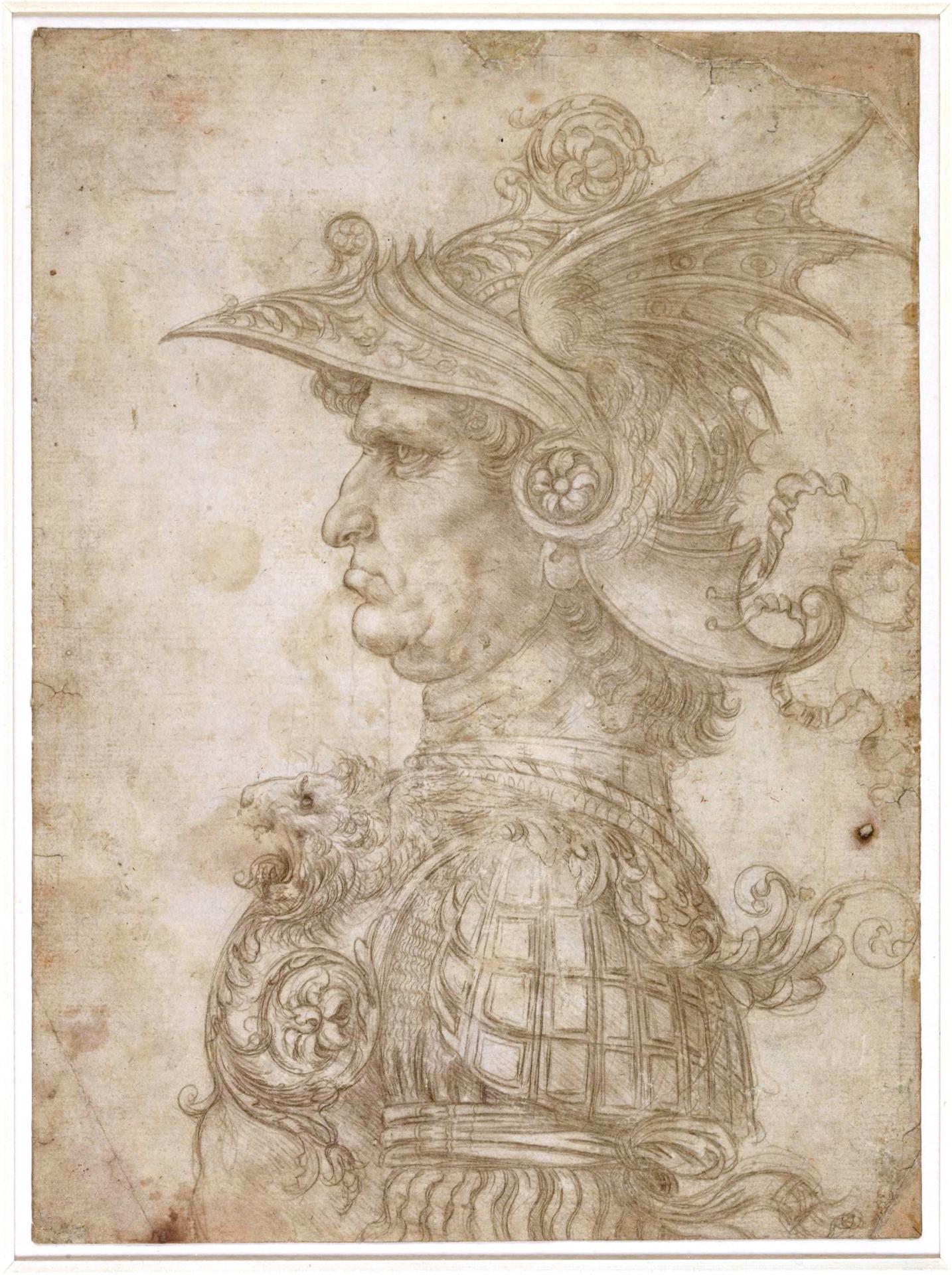 Head of a warrior da vinci 1