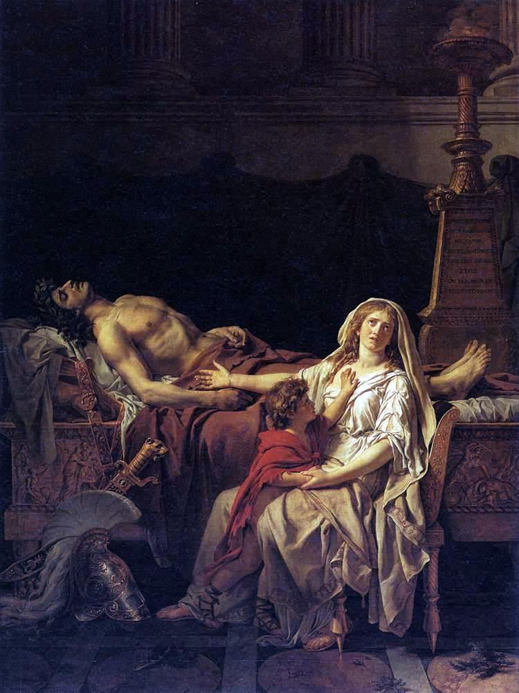 Jacques louis david andromache mourning hector