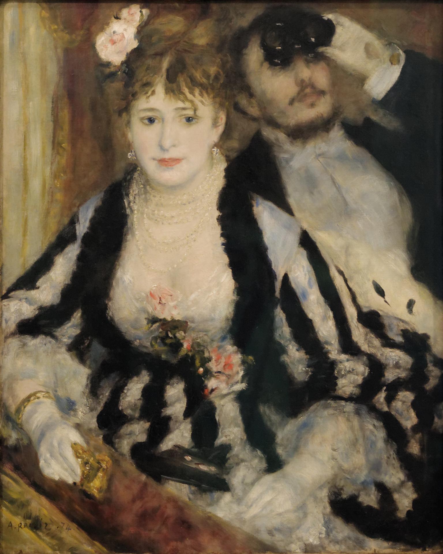 La loge pierre auguste renoir 1874
