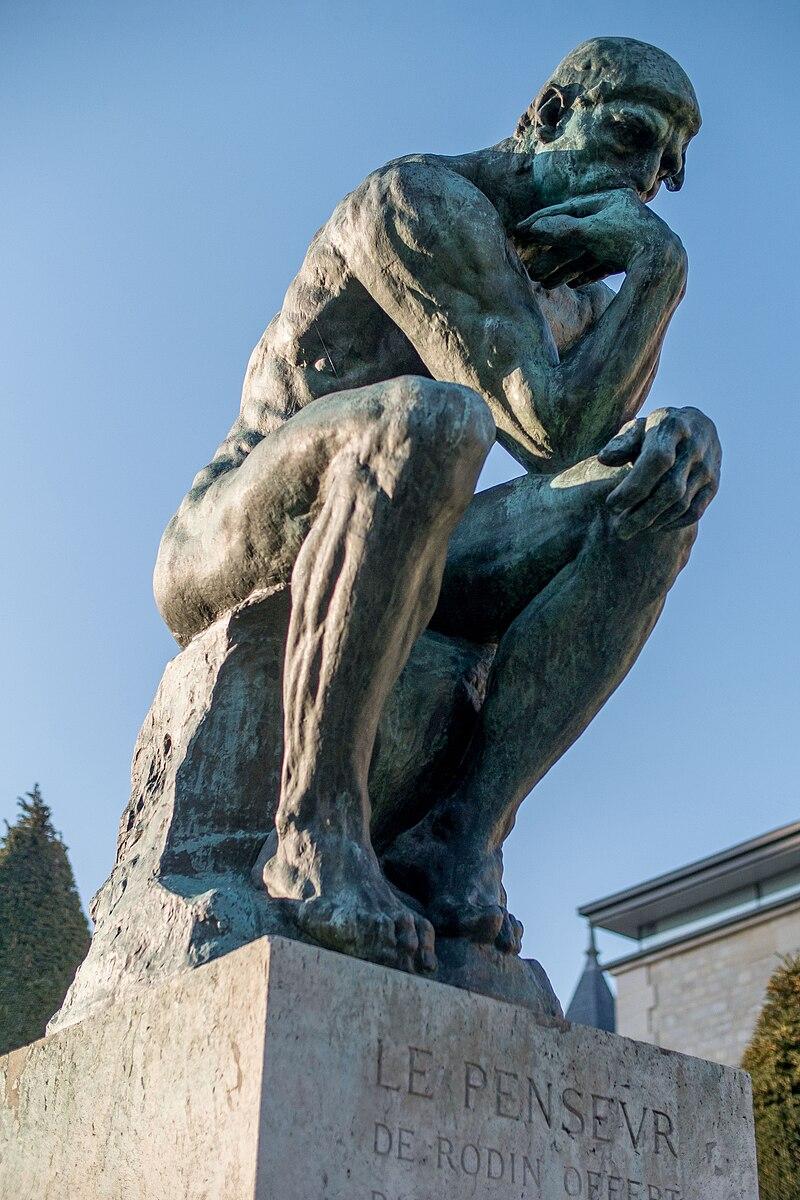Le penseur in the jardin du musee rodin paris march 2014