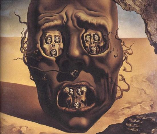 Le visage de la guerre dali