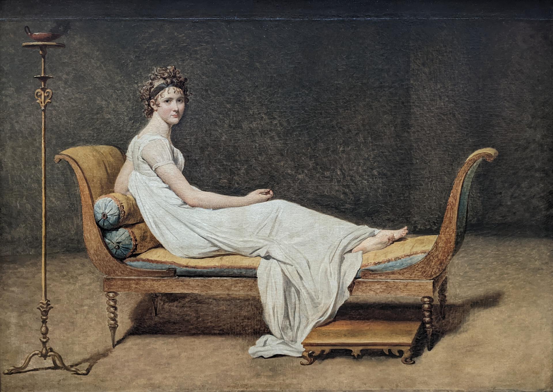 Madame recamier nee julie dite juliette bernard jacques louis david musee dulouvre peintures inv 3708
