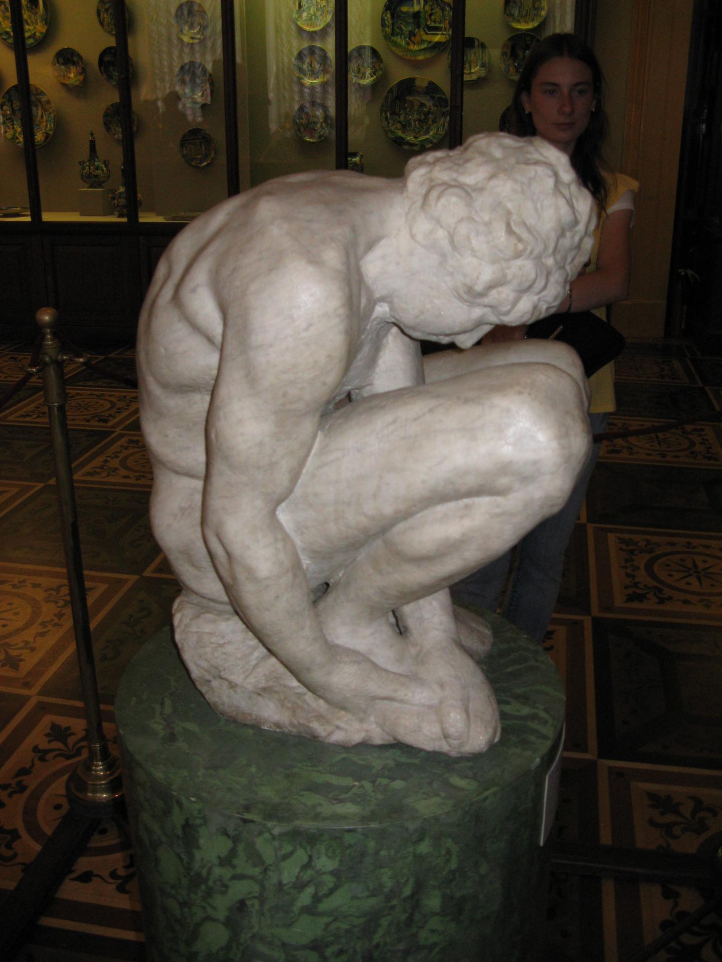 Michelangelo buonarroti crouching boy 3 hermitage