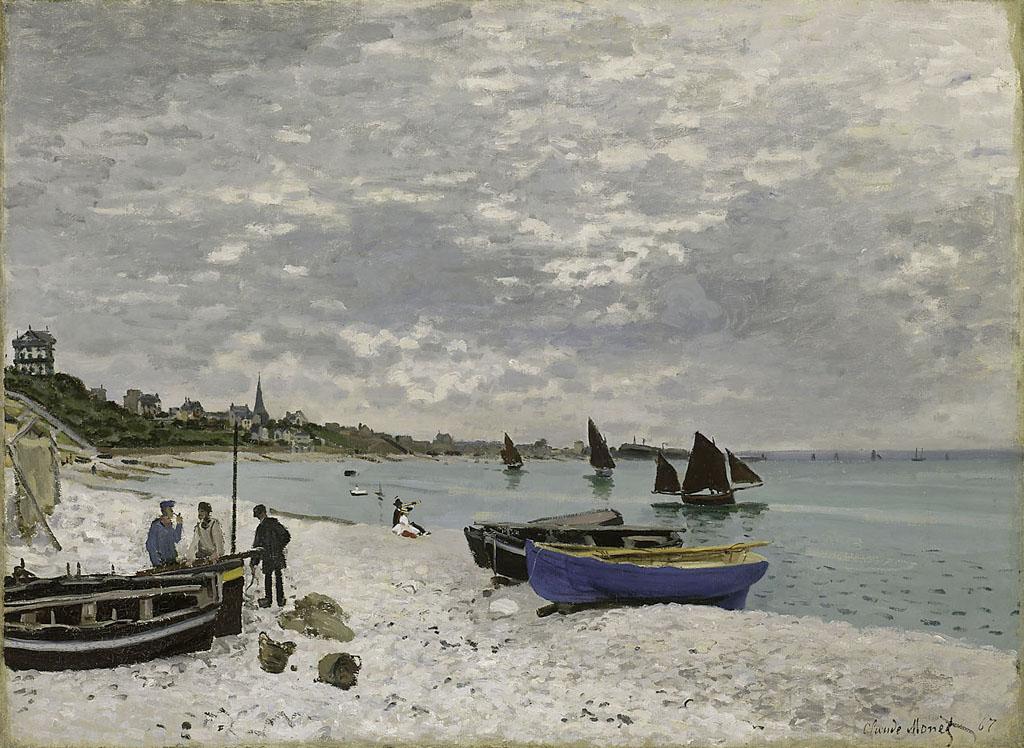 Monet spiaggia a sainte adresse
