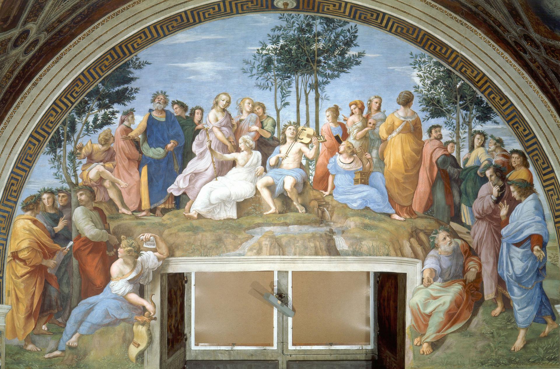 Rafael el parnaso estancia del sello roma 1511