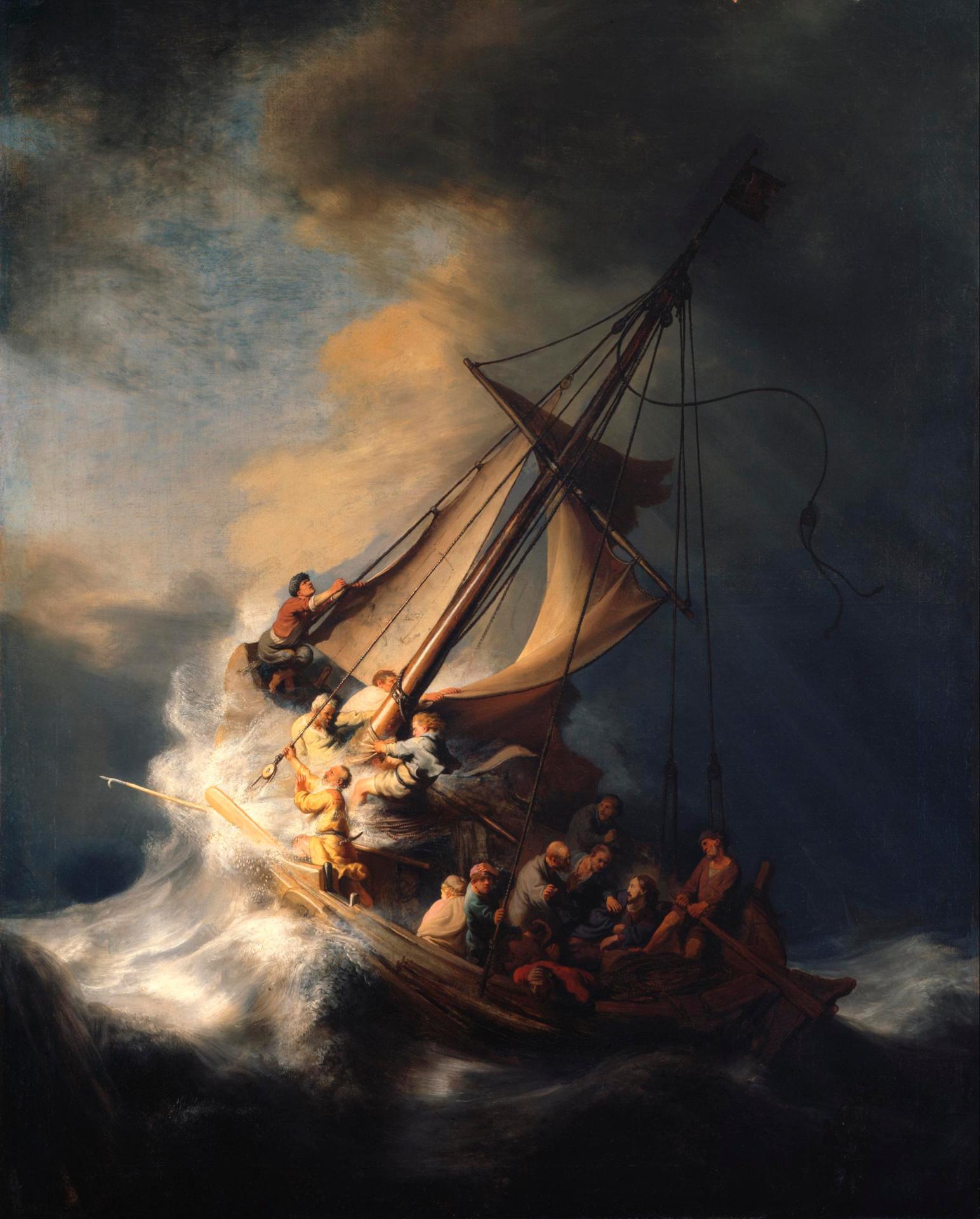 Rembrandt christ in the storm on the lake of galilee