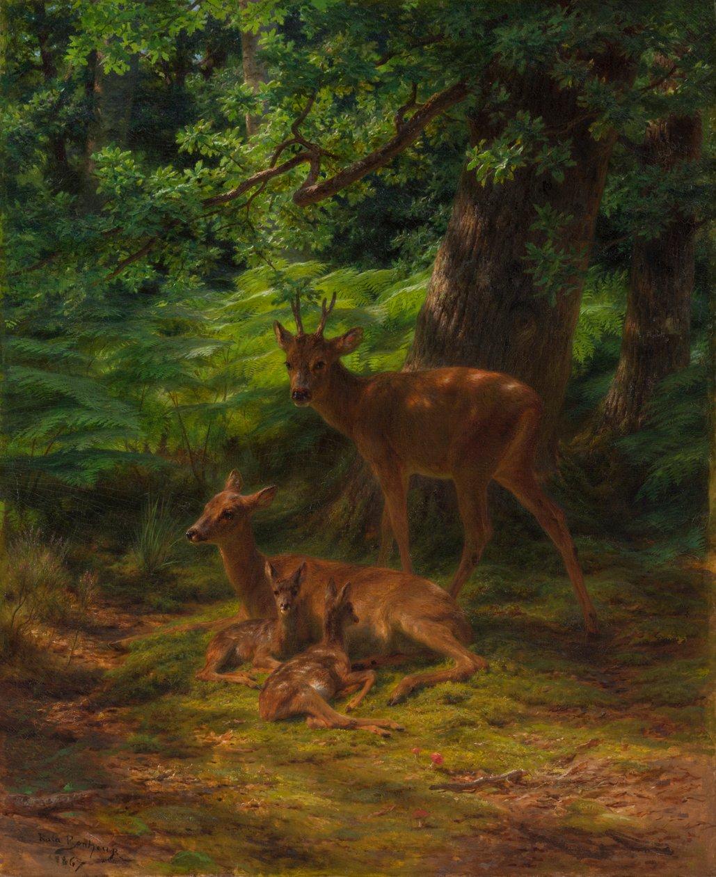 Rosa bonheur deer in repose 1867 meisterdrucke 600367