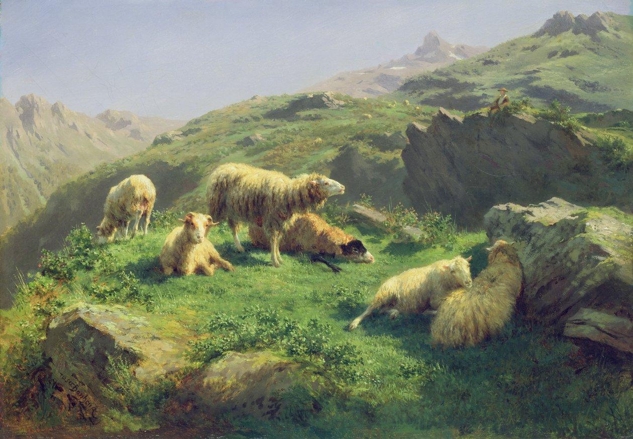 Rosa bonheur sheep grazing in the pyrenees meisterdrucke 584078