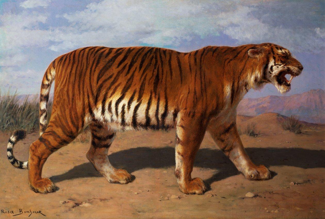 Rosa bonheur stalking tiger meisterdrucke 256107