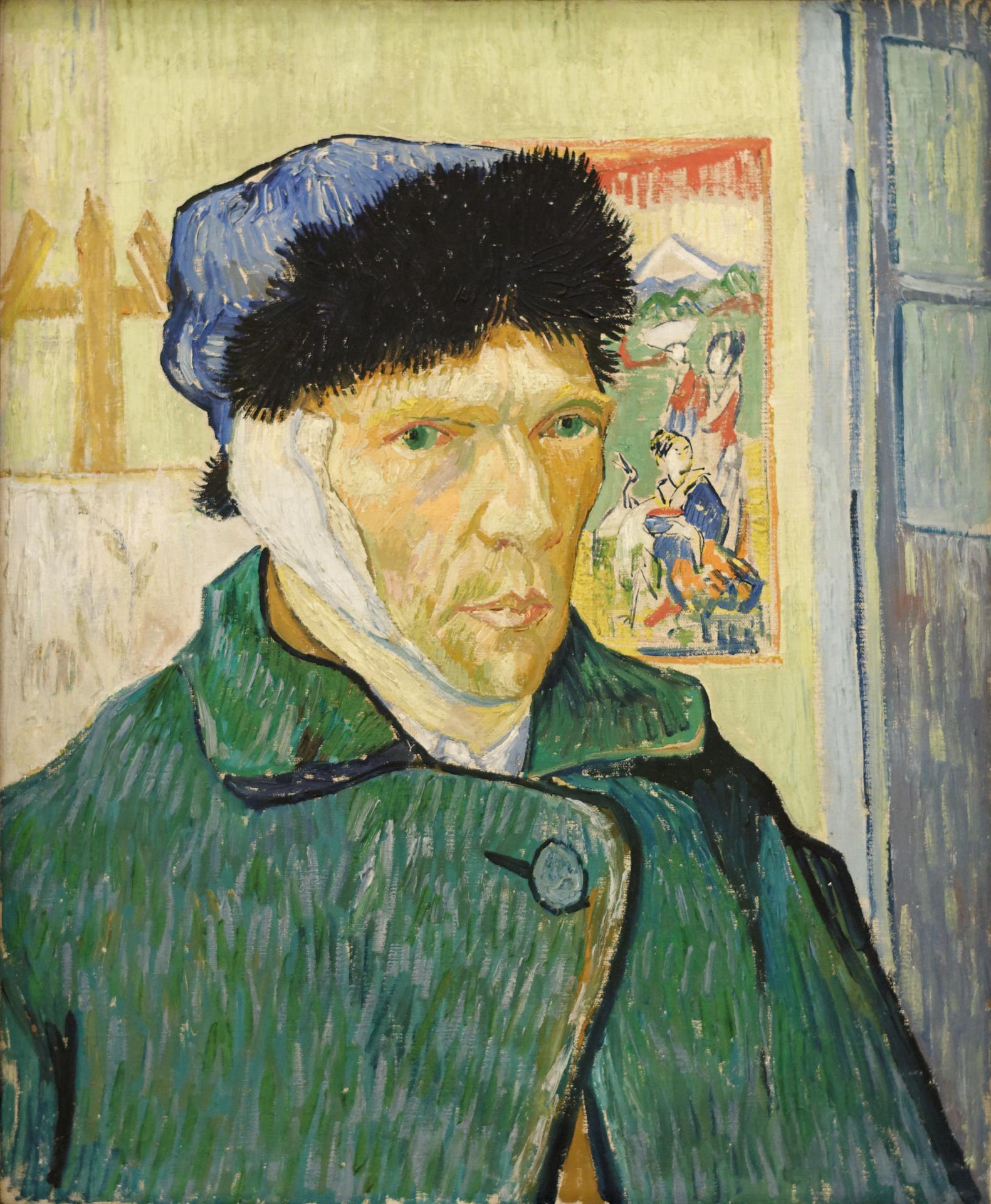 Self portrait with a bandaged ear vincent van gogh