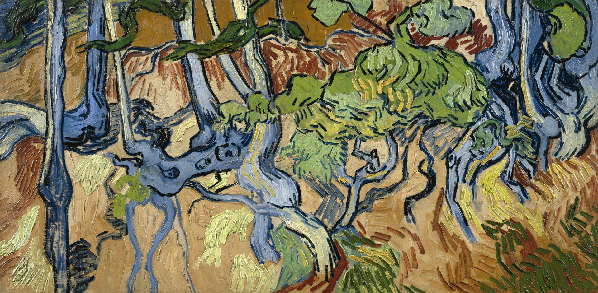 Vincent van gogh tree roots and trunks f816